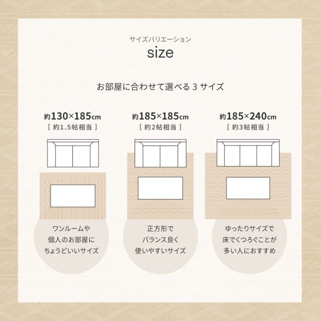 スーパSALE10倍&4時間限定10%OFF 綿100% 洗えるラグ ナチュール 約130×185cm 防ダニ 抗菌 洗濯できる 滑り止め ニット柄 タフトラグ 日本製 いぐさ たたみ