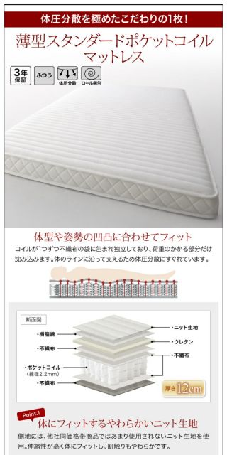 スーパSALE10倍&4時間限定10%OFF 収納付きベッド シングルベッド セミダブルベッド 収納 収納付き 収納ベッド 大容量 収納ボックス 布団 敷き布団 薄型プレミアムボンネルコイルマットレス付き 縦開き シングル 深さラージ 組立設置付