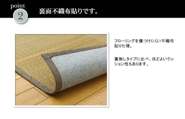 い草花ござカーペット 『DXノア 裏貼CP』 江戸間4.5畳(約261×261cm) (裏:不織布)