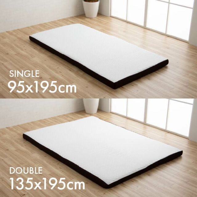 スーパSALE10倍&4時間限定10%OFF 寝具 高反発マットレス 防ダニ 洗えるカバー付き 収納便利 ボリューム 通気性 耐圧分散 ダブル 約135×195×10cm