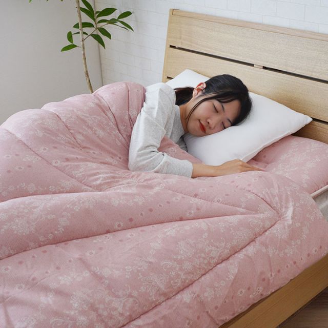 スーパSALE10倍&4時間限定10%OFF 寝具 洗える 清潔 組布団 東レft綿 日本製 シングルロング 掛け約150×210cm 敷き100×210cm イリス マルチブルー