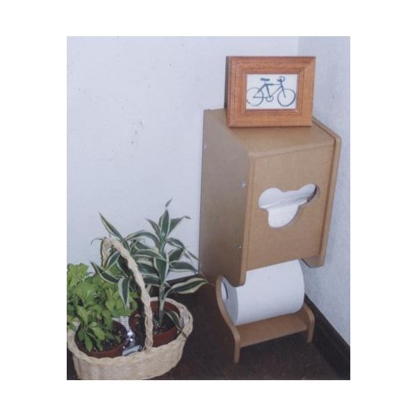 スーパSALE10倍&4時間限定10%OFF トイレラック トイレット ペーパーホルダー 約幅14cm×奥行14.5cm×高さ37.5cm ナチュラル 無塗装 コンパクト フタ付き 日本製 国産 トイレットペーパー収納 トイレ収納