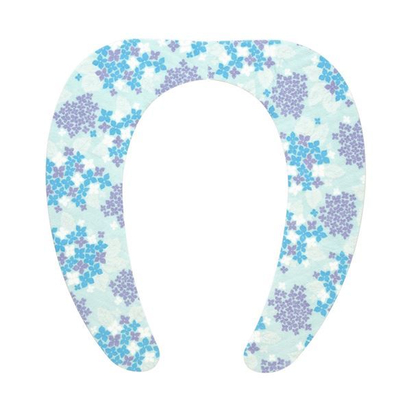 スーパSALE10倍&4時間限定10%OFF (まとめ) 便座シート/吸着べんざシート 【あじさい】 洗える トイレ用品 『レック ぴたQ』 【72個セット】