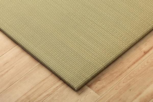 スーパSALE10倍&4時間限定10%OFF い草 置き畳 ユニット畳 システム畳 サスティナブル 再生不織布 無地 ナチュラル 消臭 縁無し 裏面滑り止め 約70×70cm 単品 『みらい U畳』 irucico イルシコ【代引NG】