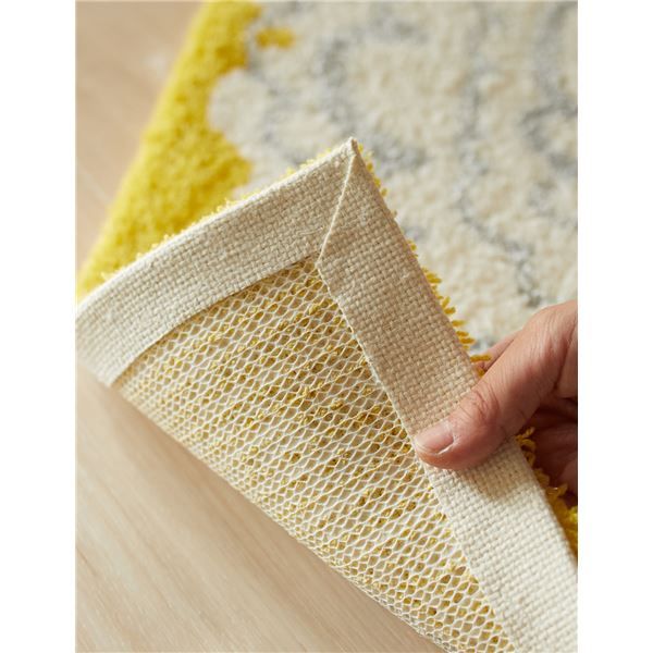 スーパSALE10倍&4時間限定10%OFF スミノエ デザインライフ イハナマット/玄関マット 約幅45×長さ75cm イエロー【代引NG】