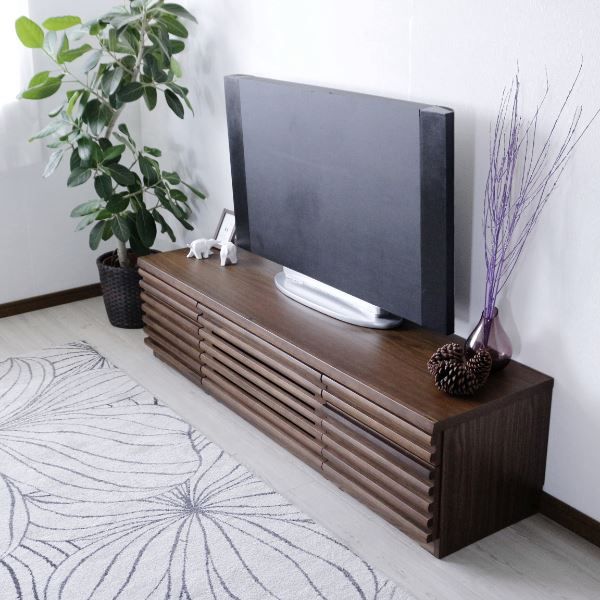テレビ台 テレビボード 約幅159.5×奥行41.5×高さ39.5cm ルーバー リビング ダイニング インテリア家具代引NG