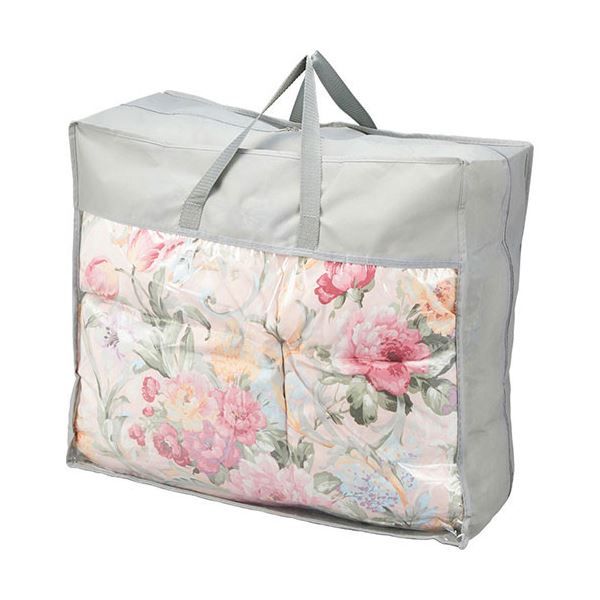 スーパSALE10倍&4時間限定10%OFF 花浪漫 羽根ふとん バッグ入り 約150×210cm ピンク L7048617