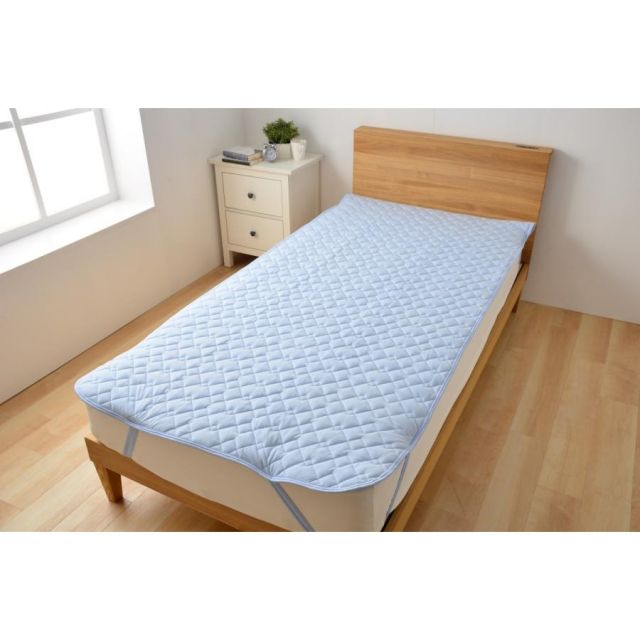 ドライコットン 冷感敷きパッド ダブルサイズ 接触冷感 綿COOL敷きパッド Q-max0.3 140x205cm 冷感シーツ 洗える 冷感マット 冷却マット ひんやり クール寝具 抗菌 防臭 洗える ドライコットン