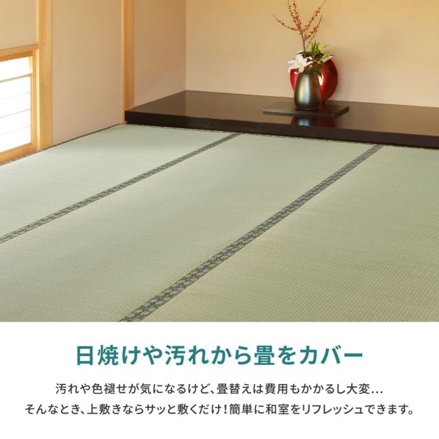 スーパSALE10倍＆4時間限定10％OFF 国産い草上敷 天草 (あまくさ) 本間 8帖 8畳 双目織 熊本のい草 畳の保護 いぐさ　たたみ
