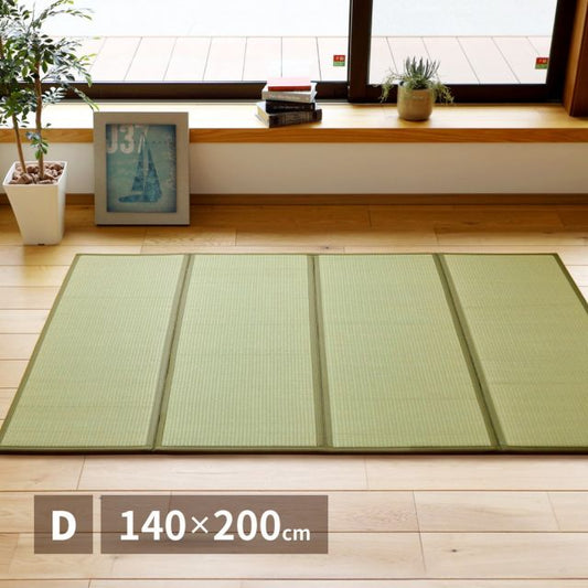 スーパSALE10倍＆4時間限定10％OFF 4つ折り 畳マットレス 鞍馬 くらま D ダブル 約140×200×1.1cm 折りたたみ 折り畳み い草マットレス 置き畳 布団の下 いぐさ　たたみ