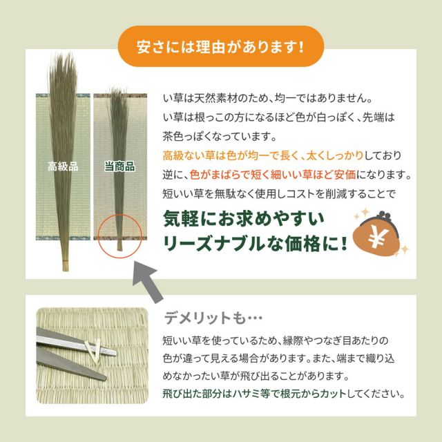 スーパSALE10倍＆4時間限定10％OFF い草上敷 柳川 (やながわ) 団地間 6帖 6畳 双目織 お手頃 リーズナブル 畳の保護 いぐさ　たたみ