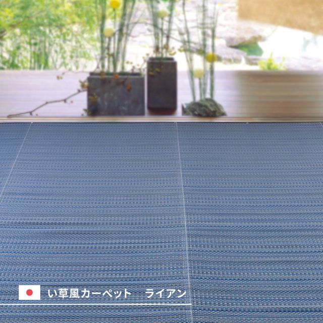 スーパSALE10倍＆4時間限定10％OFF 洗える い草風 カーペット ライアン 江戸間 1帖 1畳 PP ラグ ビニール風 上敷 ござ 畳の保護 いぐさ　たたみ