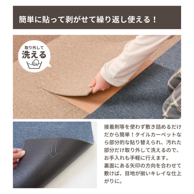 スーパSALE10倍＆4時間限定10％OFF タイルカーペット パフェ 約50×50cm 1枚入 敷き詰め 防虫 防カビ 抗菌 防臭 防炎 制電 いぐさ　たたみ