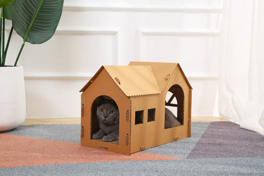 ネコトクラス　キャットハウス　ダンボールハウス（家型爪とぎ）
