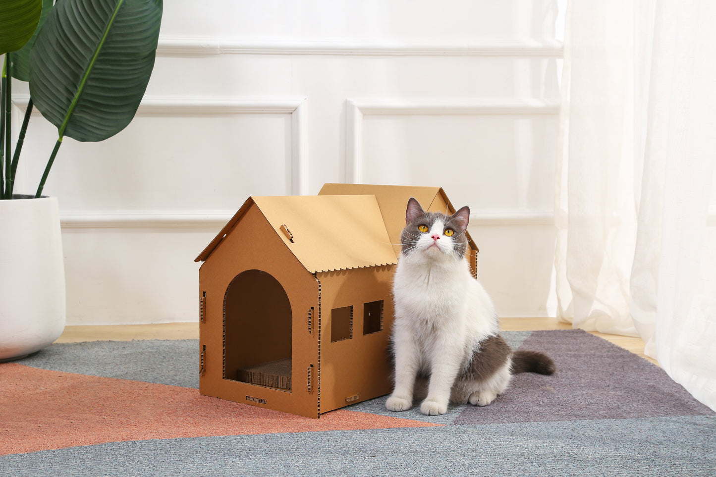 ネコトクラス　キャットハウス　ダンボールハウス（家型爪とぎ）
