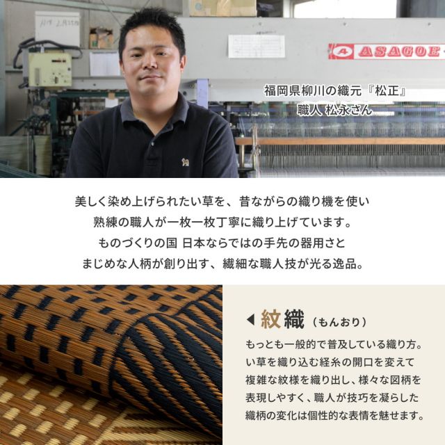 スーパSALE10倍＆4時間限定10％OFF 国産 い草ラグ 月光 約261×261cm 江戸間4.5帖 4.5畳 い草カーペット 上敷き 花ござ モダン いぐさ　たたみ