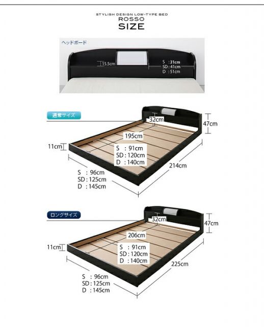 スーパSALE10倍＆4時間限定10％OFF 照明・棚付きフロアベッド ラテックス入り国産ポケットコイルマットレス付き セミダブル