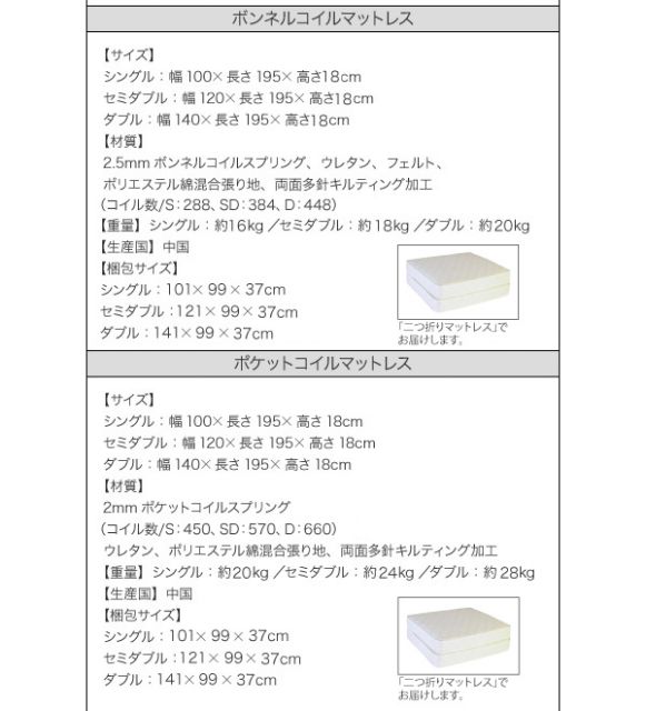 スーパSALE10倍＆4時間限定10％OFF 照明・コンセント付き収納ベッド ラテックス入り国産ポケットコイルマットレス付き ダブル