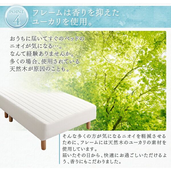 スーパSALE10倍＆4時間限定10％OFF ベーシック脚付きマットレスベッド 国産ポケットコイルマットレス クイーン 脚30cm