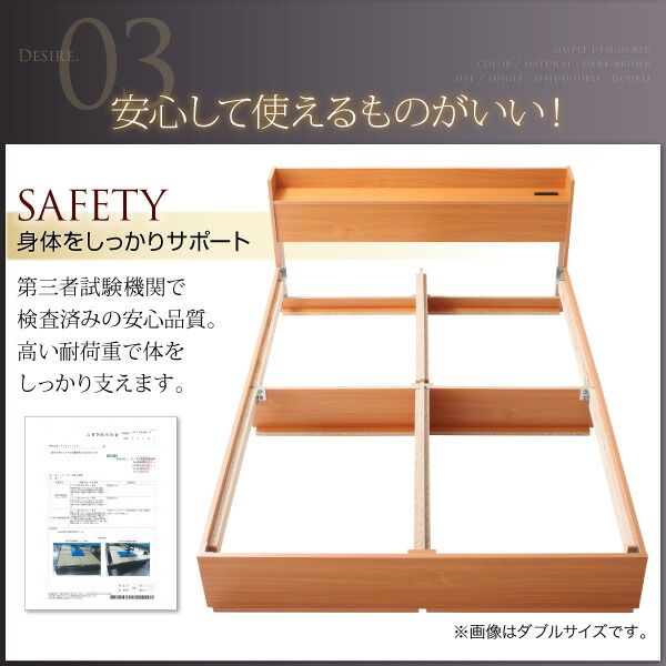 スーパSALE10倍＆4時間限定10％OFF コンセント付き収納ベッド マルチラススーパースプリングマットレス付き ダブル