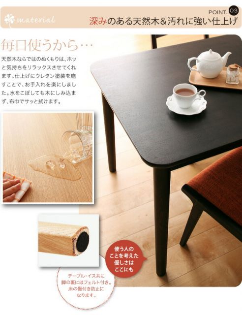 スーパSALE10倍＆4時間限定10％OFF ダイニングテーブル ダイニング 天然木ロースタイルダイニングシリーズ ダイニングテーブル単品 W75