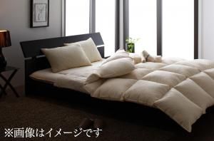スーパSALE10倍＆4時間限定10％OFF MITAS寝具SELECT 全9色!羊毛混ボリューム敷布団×羽根布団8点セット 省スペースタイプ ダブル10点セット
