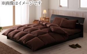 スーパSALE10倍＆4時間限定10％OFF MITAS寝具SELECT 全9色!羊毛混ボリューム敷布団×羽根布団8点セット ボリュームタイプ ダブル10点セット