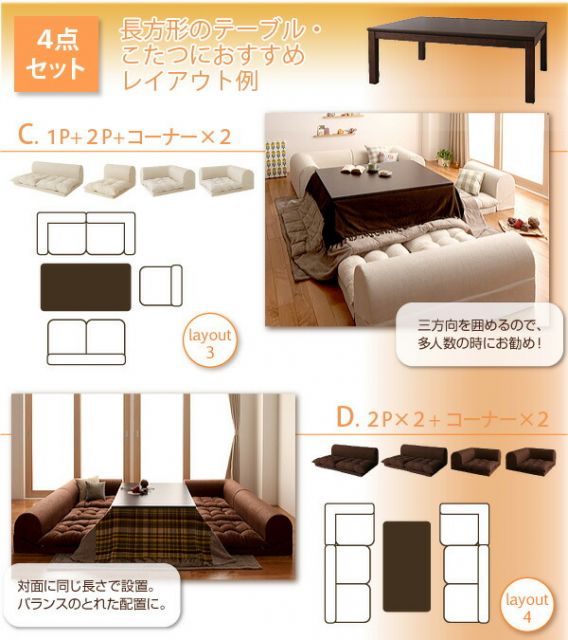 スーパSALE10倍＆4時間限定10％OFF フロアソファ フロアコーナーソファ ソファ3点セット 1P+2P+コーナー