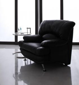 スーパSALE10倍＆4時間限定10％OFF ハイバックソファ レザータイプ ソファ スチール脚 1P