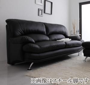 スーパSALE10倍＆4時間限定10％OFF ハイバックソファ レザータイプ ソファ 木脚 3P