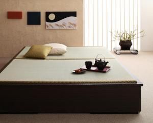 スーパSALE10倍＆4時間限定10％OFF モダンデザイン畳収納ベッド セミダブル