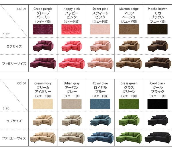 スーパSALE10倍＆4時間限定10％OFF コーナーカウチソファ 20色から選べる!カバーリングコーナーカウチソファ ソファ ファミリーサイズ