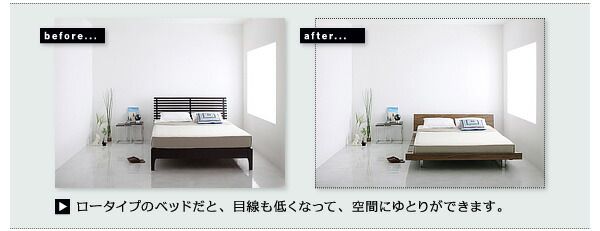 スーパSALE10倍＆4時間限定10％OFF モダンデザインローベッド マルチラススーパースプリングマットレス付き ナローステージ クイーン(SS×2） フレーム幅180