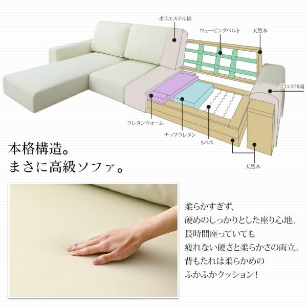 スーパSALE10倍＆4時間限定10％OFF フロアソファ フロアコーナーカウチソファ オットマン
