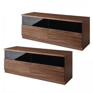 スーパSALE10倍＆4時間限定10％OFF リビング収納 チェスト キャビネット タンス テレビ台 シンプルモダンリビングシリーズ 2点セット(テレビボード×2)