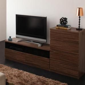スーパSALE10倍＆4時間限定10％OFF リビング収納 チェスト キャビネット タンス テレビ台 シンプルモダンリビングシリーズ 2点セット(テレビボード+チェスト)
