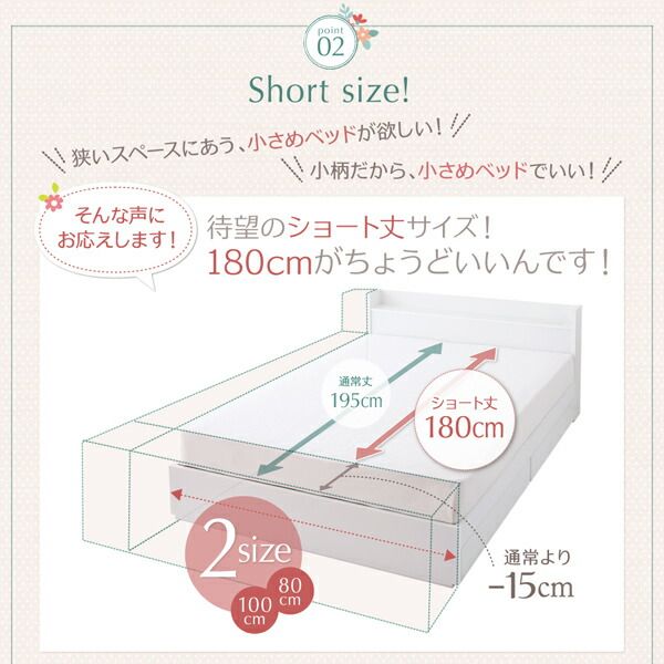 スーパSALE10倍＆4時間限定10％OFF ベッド ホワイト 白 真っ白 かわいい 可愛い 収納ベッド 収納付き 引き出し コンセント 棚 一人暮らし 女性 女子 フレームのみ シングル レギュラー丈