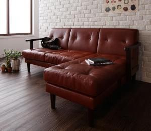 スーパSALE10倍＆4時間限定10％OFF 木肘デザインソファ 木肘コーナーカウチソファ 3P