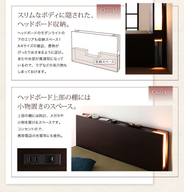 スーパSALE10倍＆4時間限定10％OFF お客様組立 照明・棚付きガス圧式跳ね上げ収納畳ベッド 標準タイプ 縦開き・ベッドガード付き シングル 深さラージ