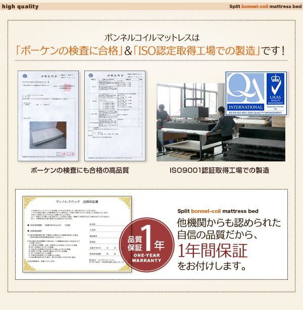 スーパSALE10倍＆4時間限定10％OFF MITAS寝具SELECT 新・移動ラクラク 分割式マットレスベッド  ボンネルコイルマットレスタイプ クイーン 脚30cm