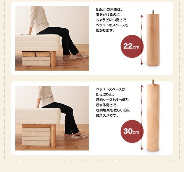スーパSALE10倍＆4時間限定10％OFF MITAS寝具SELECT 新・移動ラクラク 分割式マットレスベッド  ポケットコイルマットレスタイプ シングル 脚15cm