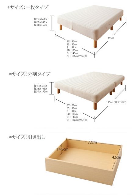 スーパSALE10倍＆4時間限定10％OFF 新・国産ポケットコイルマットレスベッド マットレスベッド スモールセミシングル 脚15cm