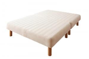 スーパSALE10倍＆4時間限定10％OFF 新・国産ポケットコイルマットレスベッド マットレスベッド 分割タイプ ダブル 脚30cm