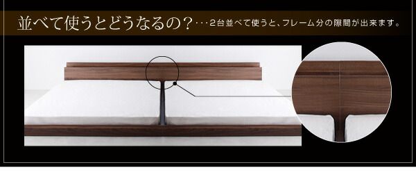 スーパSALE10倍＆4時間限定10％OFF 照明&隠し収納付き/モダンデザインフロアベッド マルチラススーパースプリングマットレス付き ダブル
