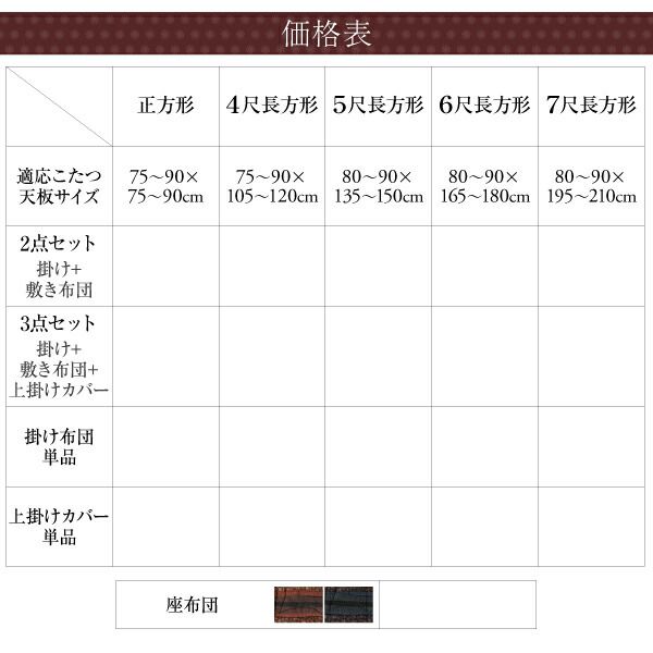 スーパSALE10倍＆4時間限定10％OFF こたつ こたつ布団 おしゃれ 国産こたつ布団シリーズ 座布団単品