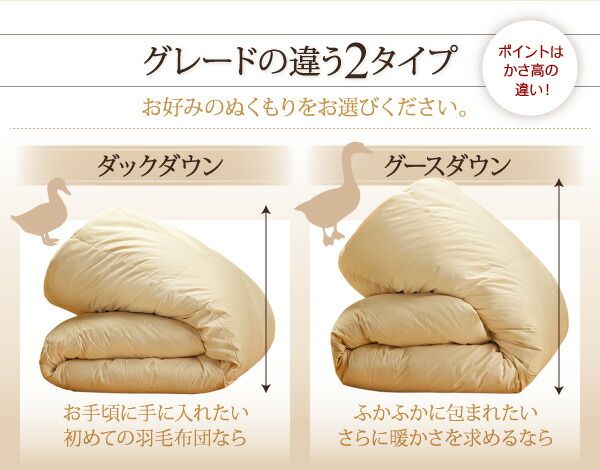 スーパSALE10倍＆4時間限定10％OFF MITAS寝具SELECT 極厚布団 9色から選べる 羽毛布団 10点セット プレミアム敷布団タイプ グース 極厚ボリュームタイプ ダブル10点セット