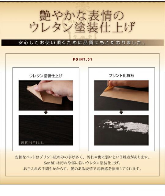 スーパSALE10倍＆4時間限定10％OFF モダンライト・収納・コンセント付き大型フロアベッド スタンダードポケットコイルマットレス付き キング