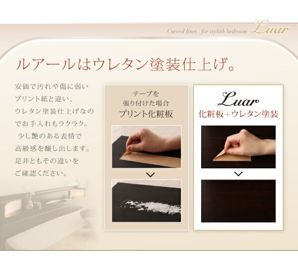 スーパSALE10倍＆4時間限定10％OFF 棚・照明・コンセント付き収納ベッド  マルチラススーパースプリングマットレス付き ダブル