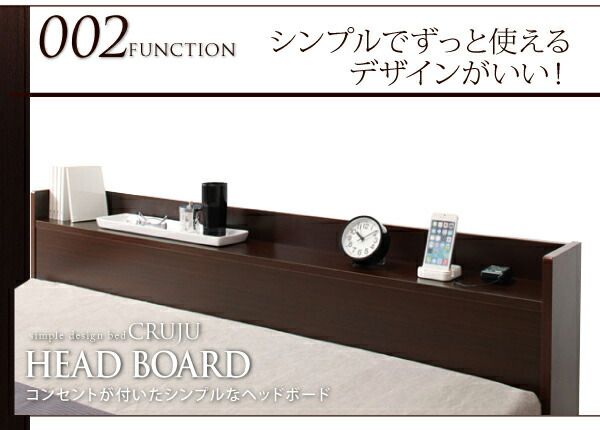 スーパSALE10倍＆4時間限定10％OFF 棚・コンセント付きフロアベッド プレミアムボンネルコイルマットレス付き セミダブル