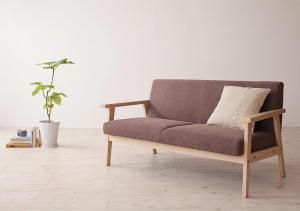 スーパSALE10倍＆4時間限定10％OFF 木肘北欧ソファ 2P